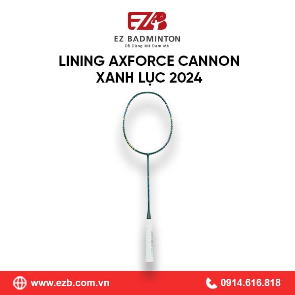 VỢT CẦU LÔNG LINING AXFORCE CANNON XANH LỤC 2024 CHÍNH HÃNG