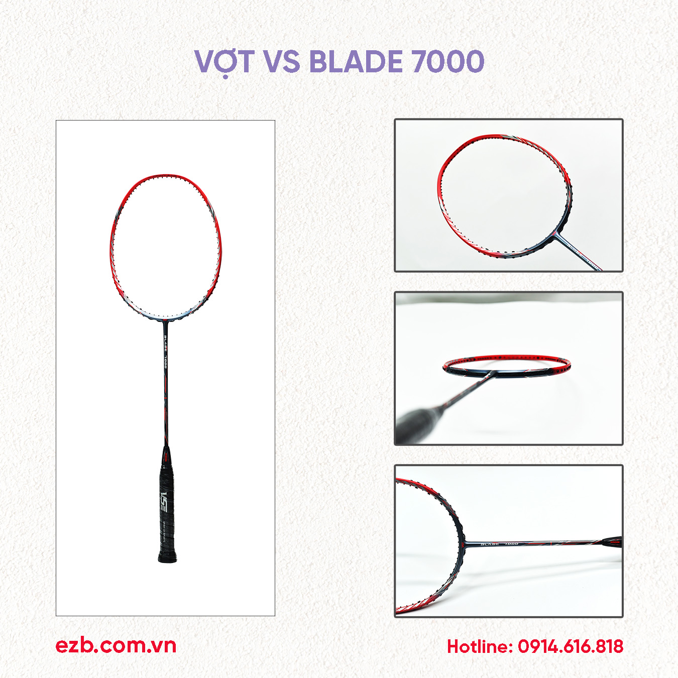 VỢT CẦU LÔNG VENSION BLADE 7000 CHÍNH HÃNG