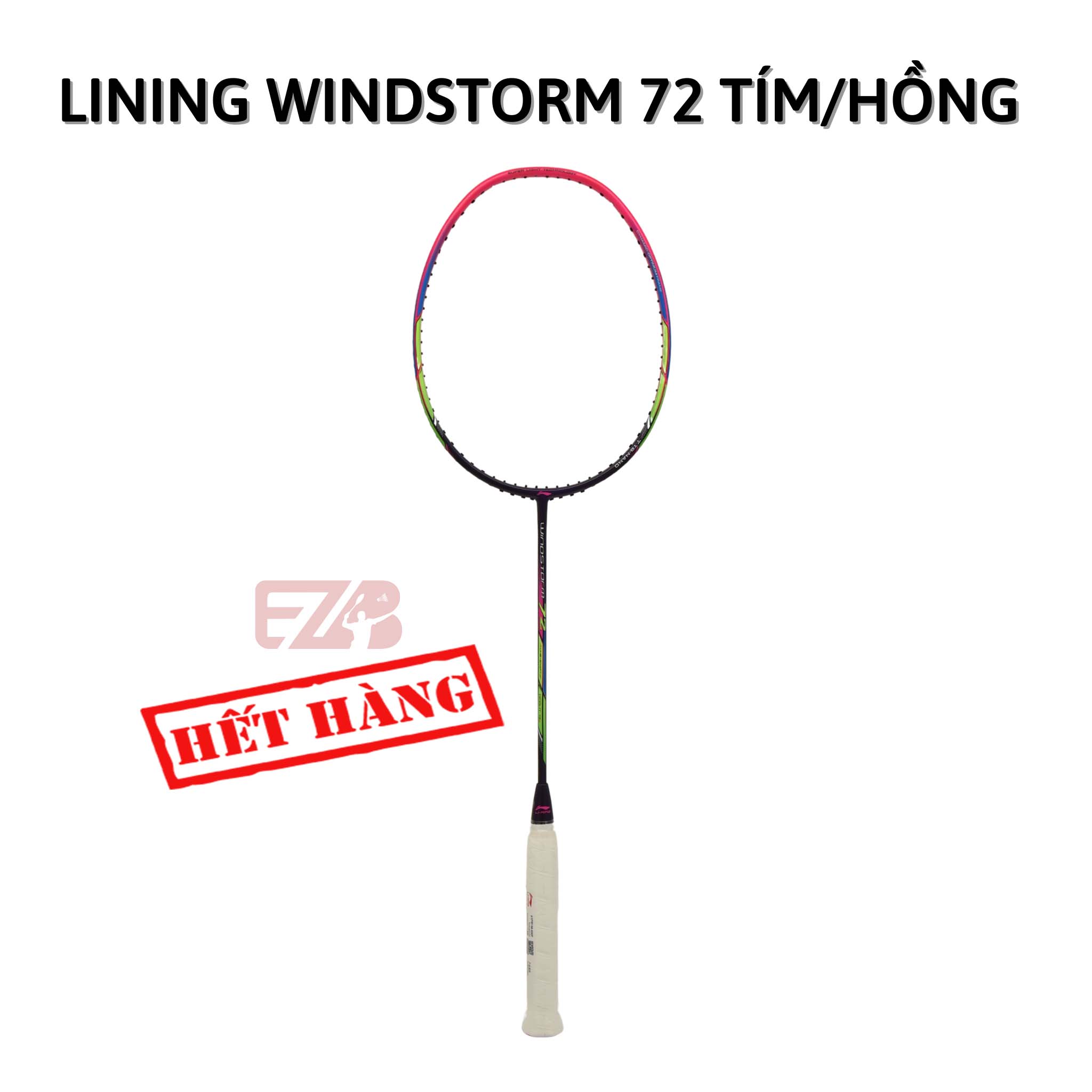 VỢT CẦU LÔNG LINING WINDSTORM 72 TÍM HỒNG CHÍNH HÃNG