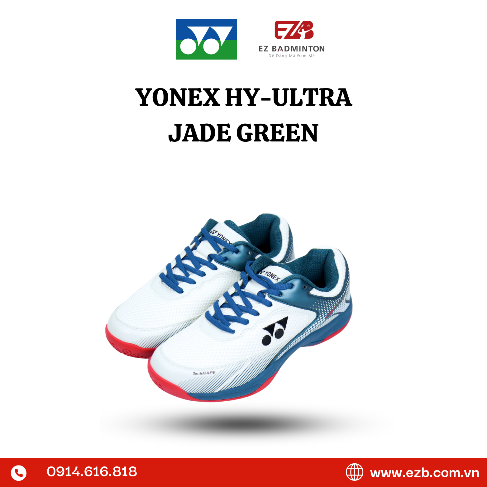 GIÀY CẦU LÔNG YONEX HY-ULTRA JADE GREEN CHÍNH HÃNG