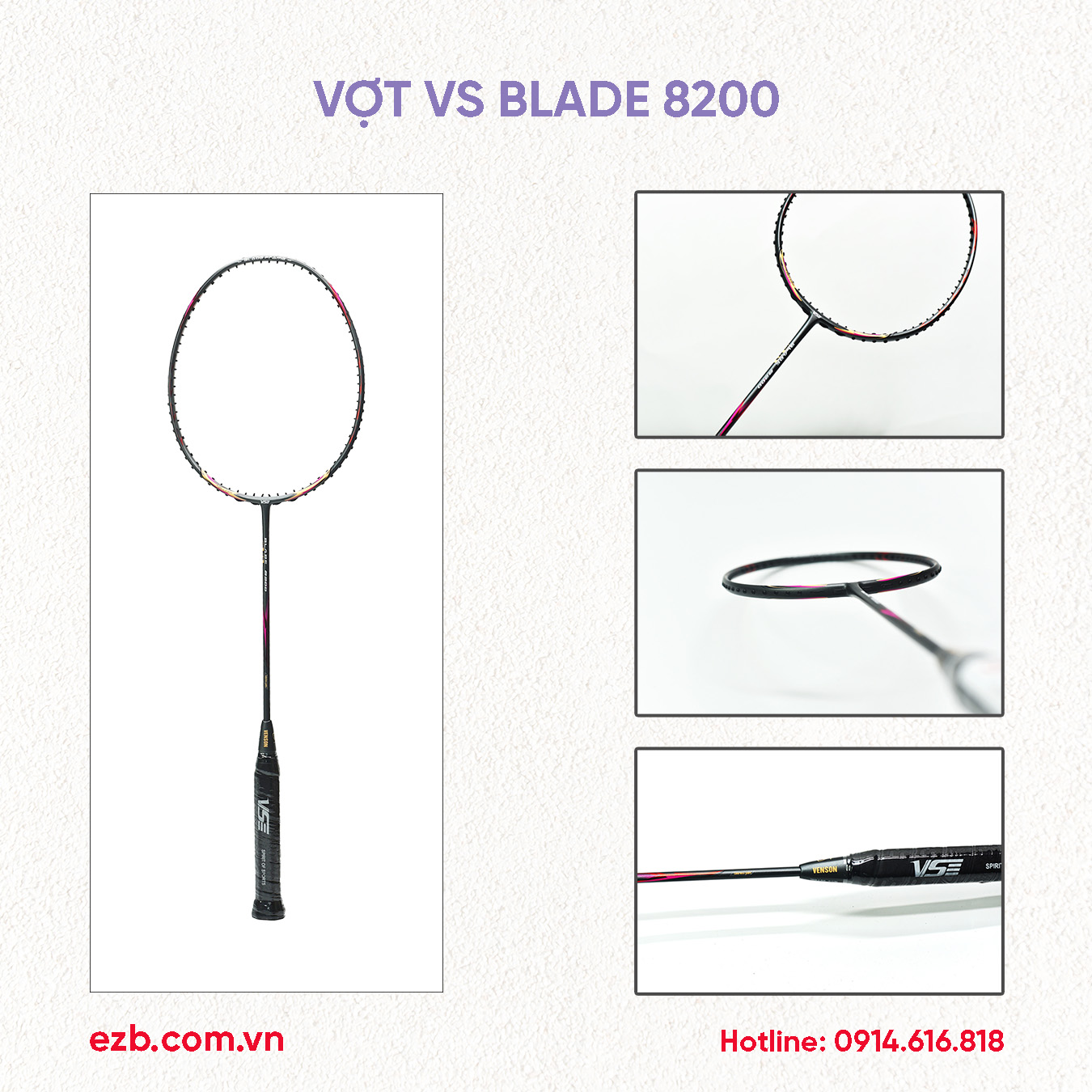 VỢT CẦU LÔNG VENSION BLADE 8200 CHÍNH HÃNG