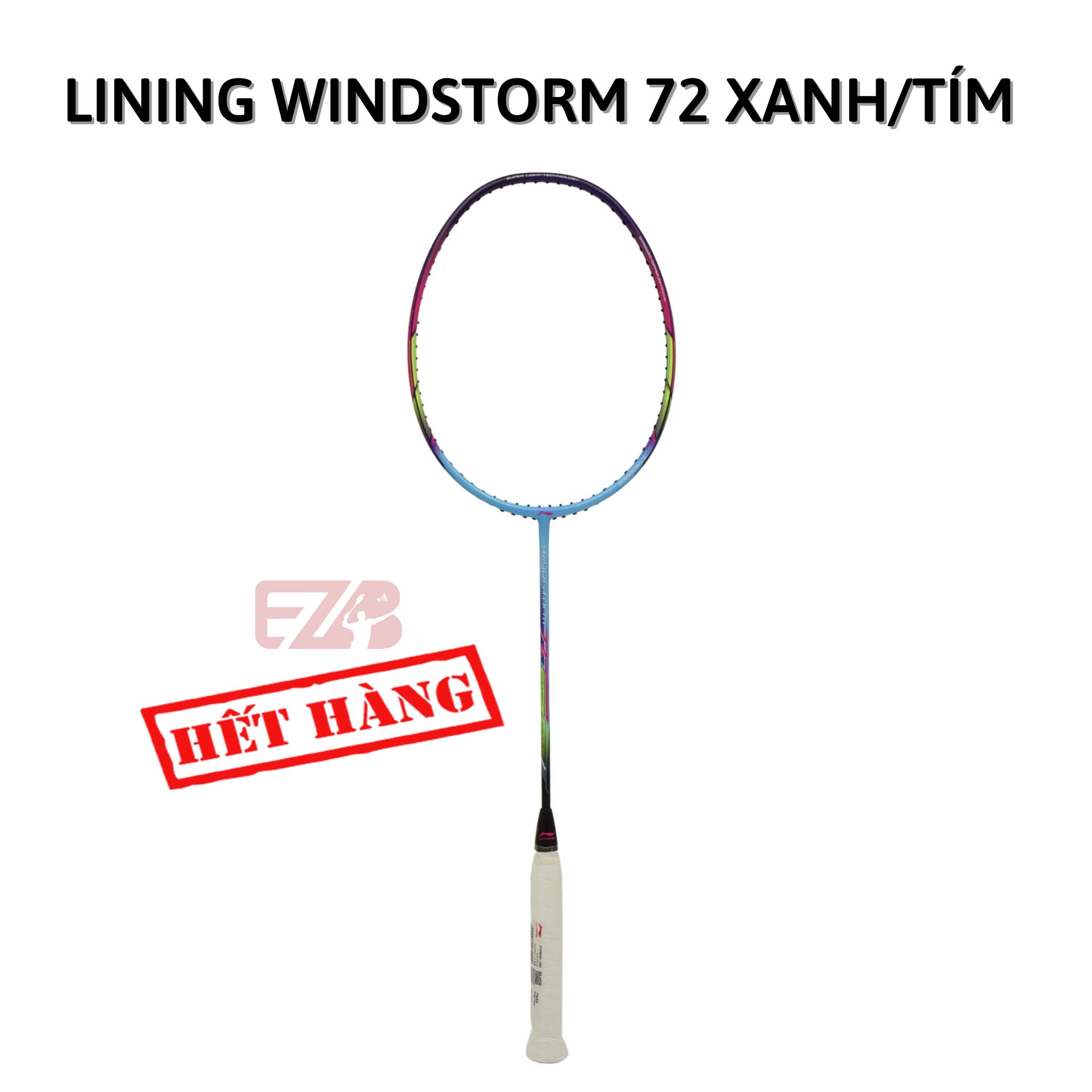 VỢT CẦU LÔNG LINING WINDSTORM 72 XANH/TÍM CHÍNH HÃNG