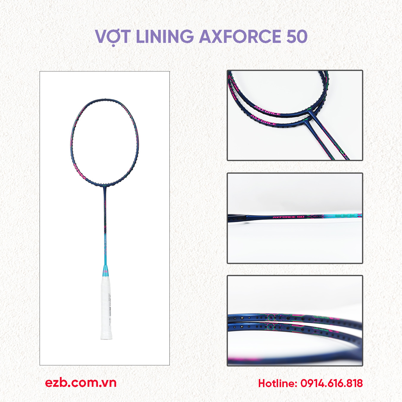 VỢT CẦU LÔNG LINING AXFORCE 50 CHÍNH HÃNG