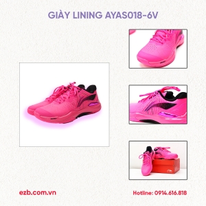 GIÀY CẦU LÔNG LINING AYAS018 HỒNG NEON CHÍNH HÃNG 