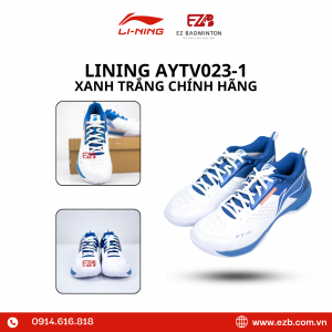 GIÀY CẦU LÔNG LI-NING AYTV023-1 TRẮNG XANH CHÍNH HÃNG
